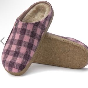 BIRKENSTOCK ZERMATT RIVET SPLIT DARK BERRY CHECKED